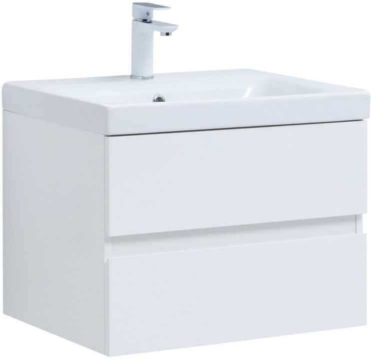 Мебель для ванной Aquanet Беркли 60 см белый глянец (2 ящика) 302349 Беркли 60 см белый глянец (2 ящика) - фото 7