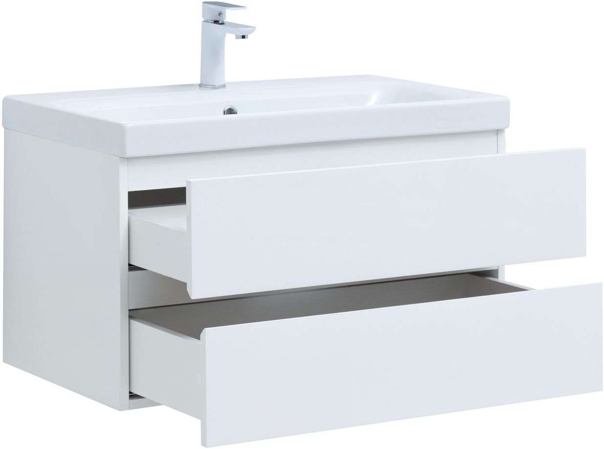 Мебель для ванной Aquanet Беркли 80 см белый глянец (2 ящика) 302351 Беркли 80 см белый глянец (2 ящика) - фото 5