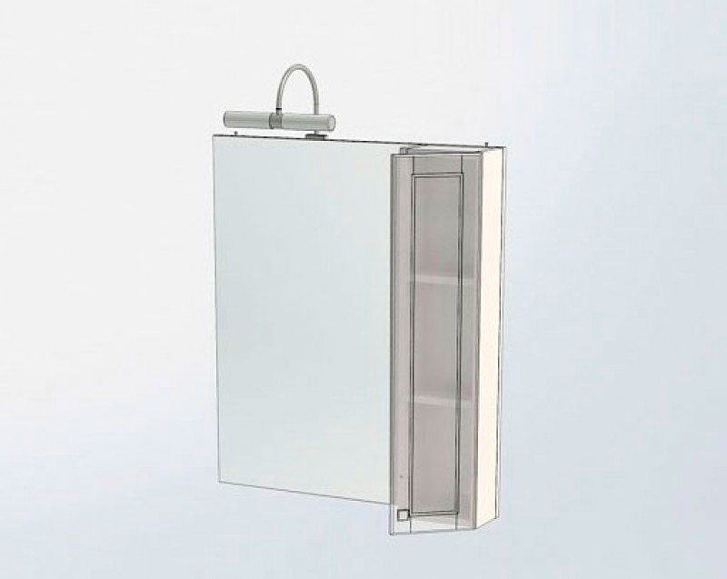 Зеркало со шкафчиком Aquanet Честер 75 белый/серебро, цвет хром 00182632 Честер 75 белый/серебро - фото 3