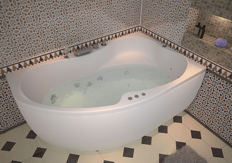 Акриловая ванна Aquanet Capri 160x100 R, размер 160x100, цвет белый 203915 - фото 2