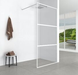 Душевая перегородка Aquanet SW 90x200 SW-900WT стекло прозрачное, профиль белый