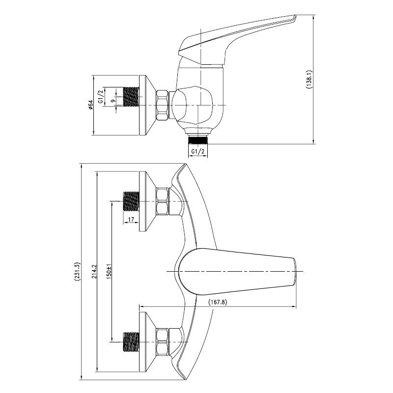 Смеситель для душа Aquanet Conte SD91387 хром - фото 3