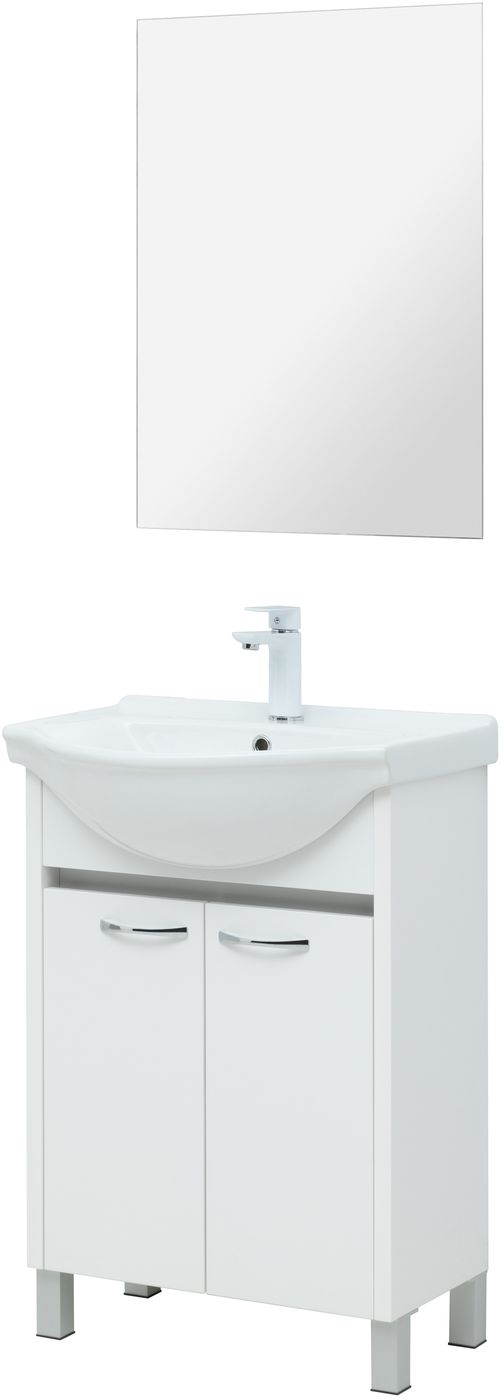 Мебель для ванной Aquanet Донна 60 см белый глянец, цвет хром 294390 - фото 3