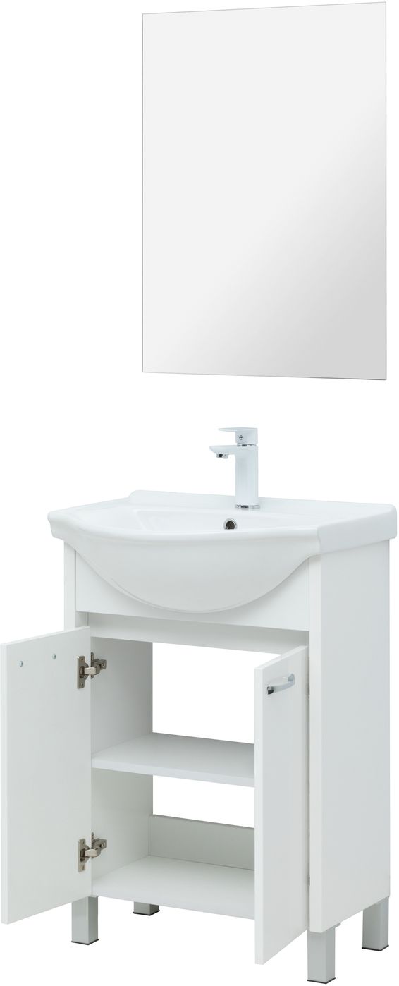 Мебель для ванной Aquanet Донна 60 см белый глянец, цвет хром 294390 - фото 7