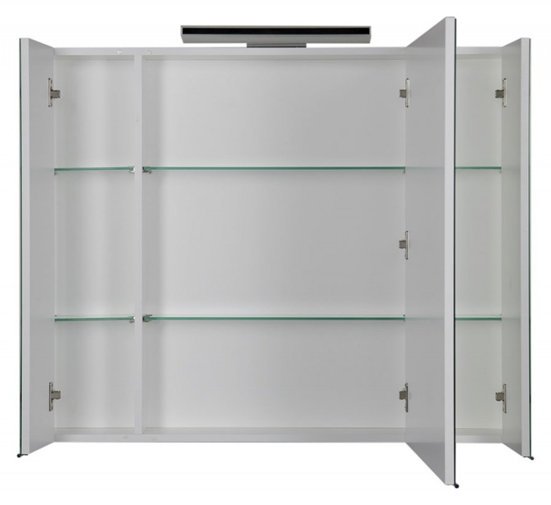 Зеркальный шкаф Aquanet Франка 105 белый, цвет хром 00183047 - фото 4