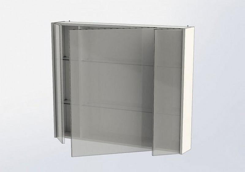 Зеркальный шкаф Aquanet Франка 105 белый, цвет хром 00183047 - фото 5