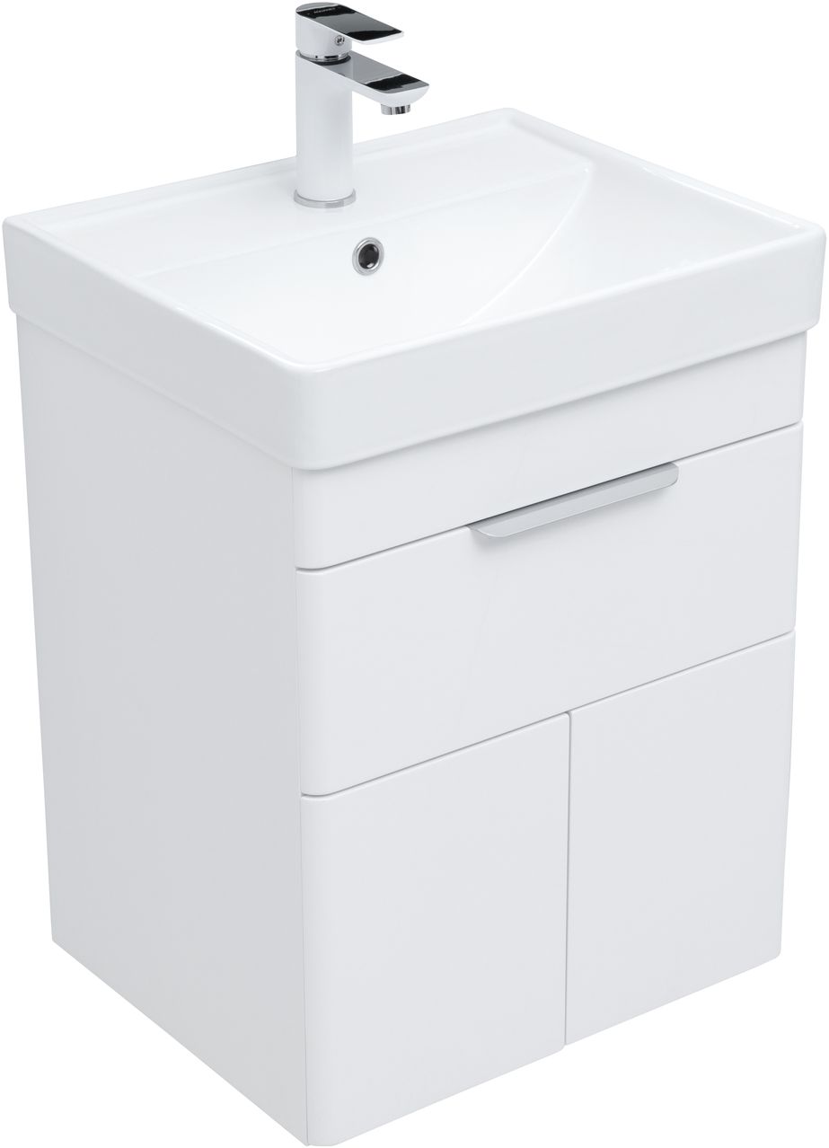 Мебель для ванной Aquanet Ирис New 50 см белый глянец (1 ящик, 2 дверцы), цвет серебро 310147 Ирис New 50 см белый глянец (1 ящик, 2 дверцы) - фото 8