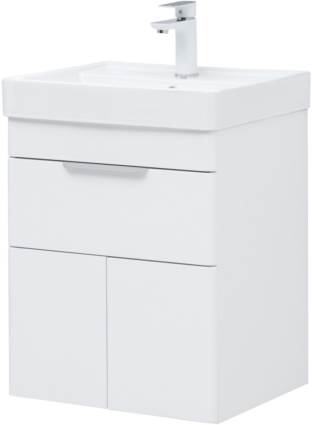 Мебель для ванной Aquanet Ирис New 50 см белый глянец (1 ящик, 2 дверцы), цвет серебро 310147 Ирис New 50 см белый глянец (1 ящик, 2 дверцы) - фото 10