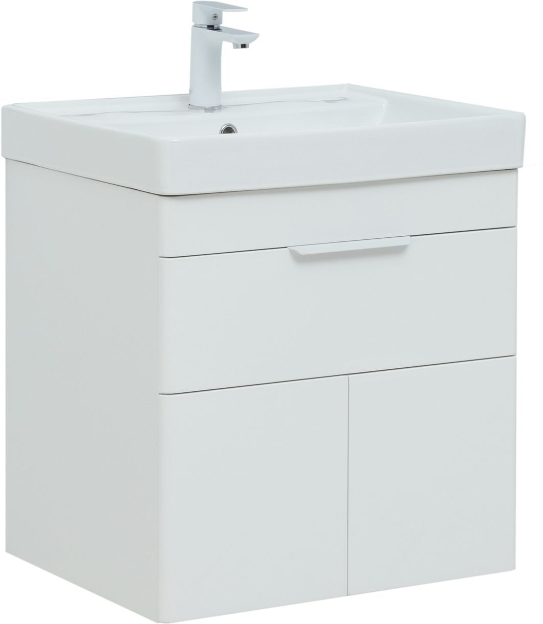 Мебель для ванной Aquanet Ирис New 60 см белый глянец (1 ящик, 2 дверцы), цвет серебро 310148 Ирис New 60 см белый глянец (1 ящик, 2 дверцы) - фото 5