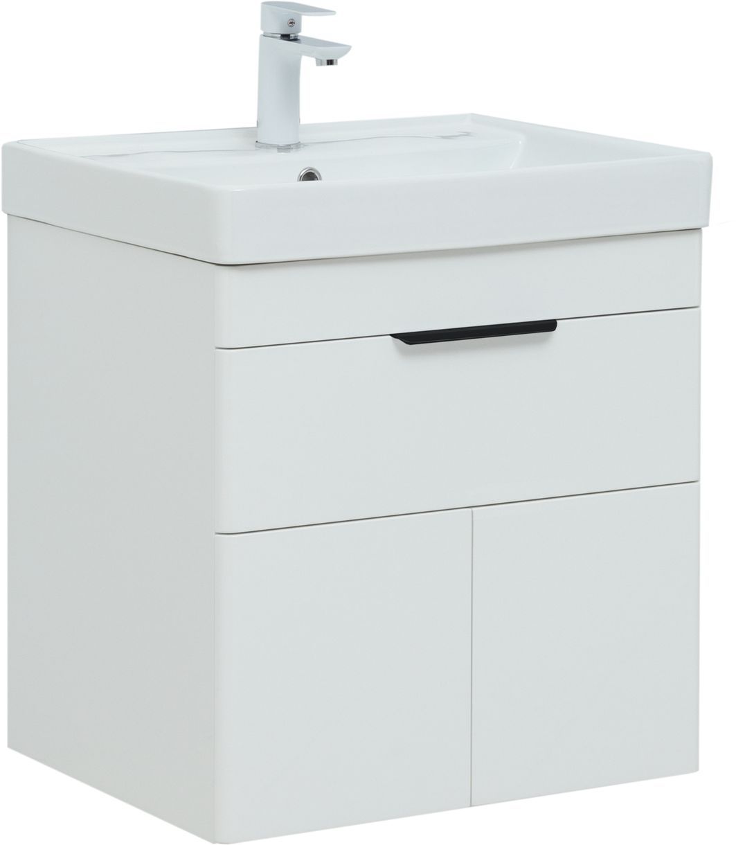 Мебель для ванной Aquanet Ирис New 60 см белый глянец (1 ящик, 2 дверцы), цвет серебро 310148 Ирис New 60 см белый глянец (1 ящик, 2 дверцы) - фото 7