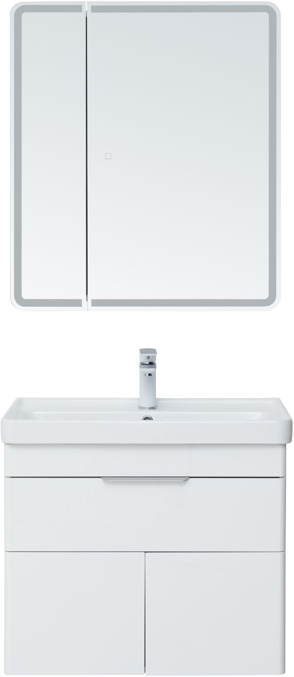 Мебель для ванной Aquanet Ирис New 70 см белый глянец (1 ящик, 2 дверцы), цвет серебро 310149 Ирис New 70 см белый глянец (1 ящик, 2 дверцы) - фото 9