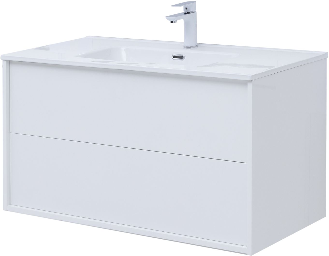 Мебель для ванной Aquanet Lino 80 см белая глянцевая 2 ящика, цвет белый 287542 - фото 2
