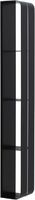 Полка Aquanet Магнум 15 см черная матовая, вертикальная
