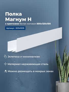 Полка с крючками Aquanet Магнум Н 00341539