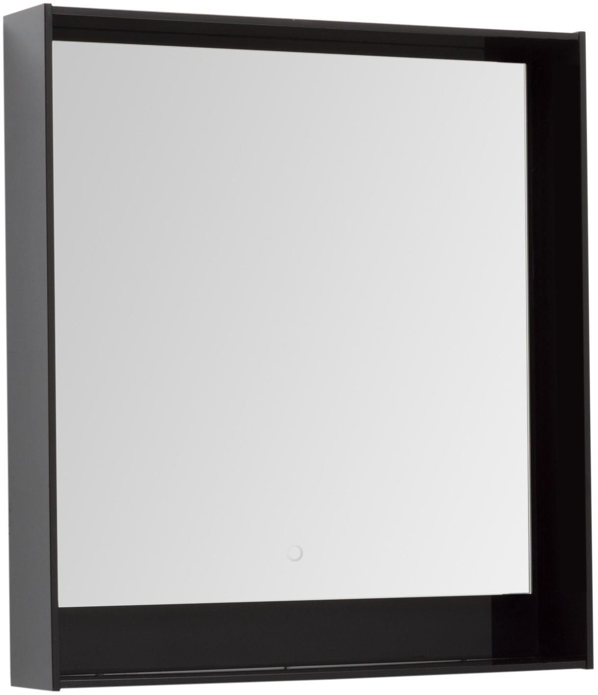Зеркало с подсветкой Aquanet Милан 76 см 306387 черное, цвет черный - фото 2