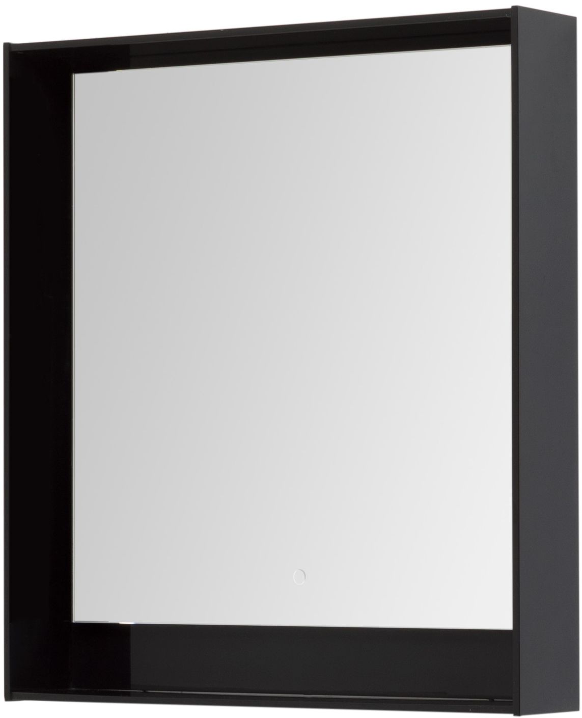 Зеркало с подсветкой Aquanet Милан 76 см 306387 черное, цвет черный - фото 3