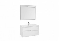 Мебель для ванной Aquanet Модена 100 см подвесная 2 ящика, белая