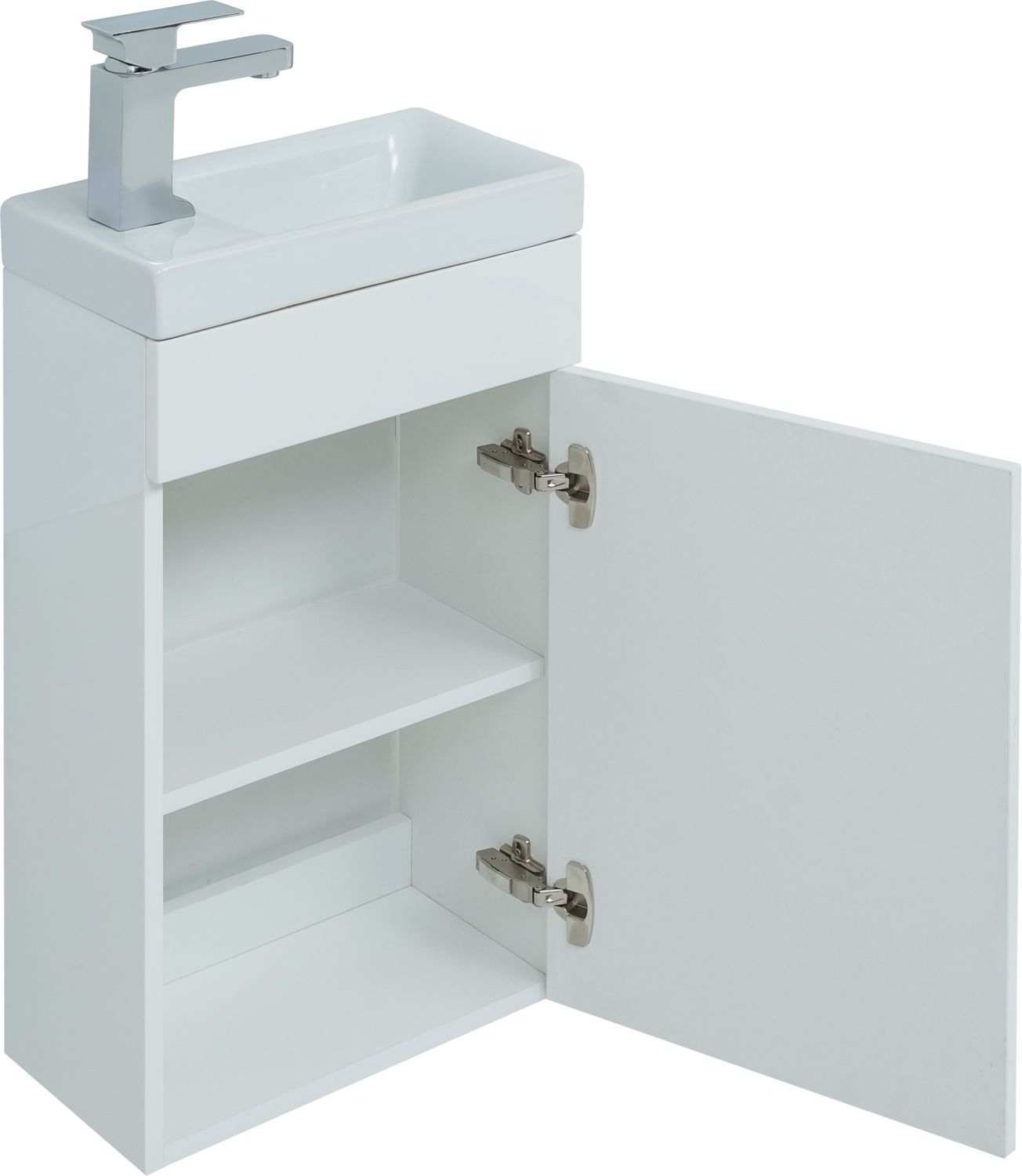 Мебель для ванной Aquanet Нота 40 см L (Moduo) белый, цвет хром 246954 Нота 40 см L (Moduo) белый - фото 2