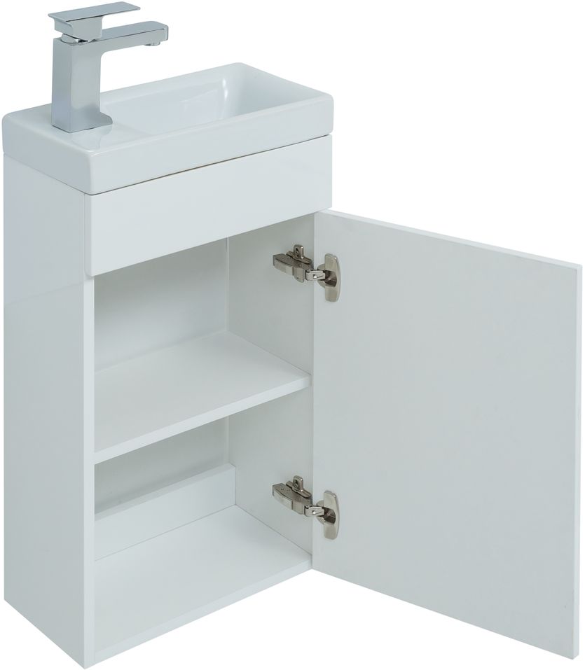 Мебель для ванной Aquanet Нота 40 см R (Moduo) белый, цвет хром 246953 Нота 40 см R (Moduo) белый - фото 2