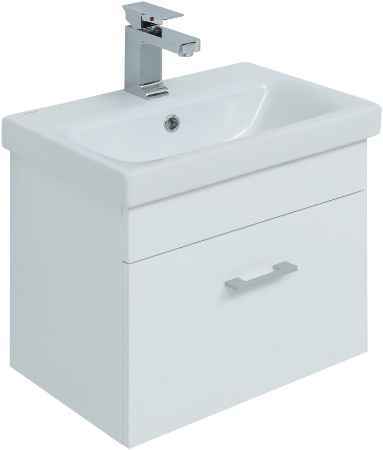 Мебель для ванной Aquanet Нота 50 см (Moduo Slim) белый, цвет хром 246955 Нота 50 см (Moduo Slim) белый - фото 2