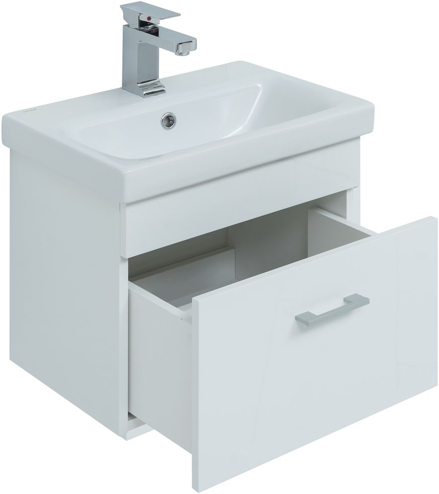 Мебель для ванной Aquanet Нота 50 см (Moduo Slim) белый, цвет хром 246955 Нота 50 см (Moduo Slim) белый - фото 3