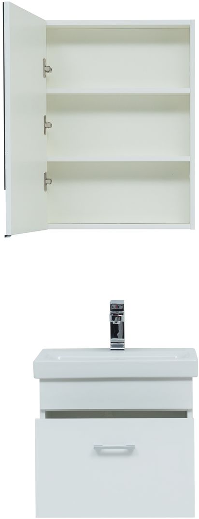 Мебель для ванной Aquanet Нота 50 см (Moduo Slim) белый, цвет хром 246955 Нота 50 см (Moduo Slim) белый - фото 4