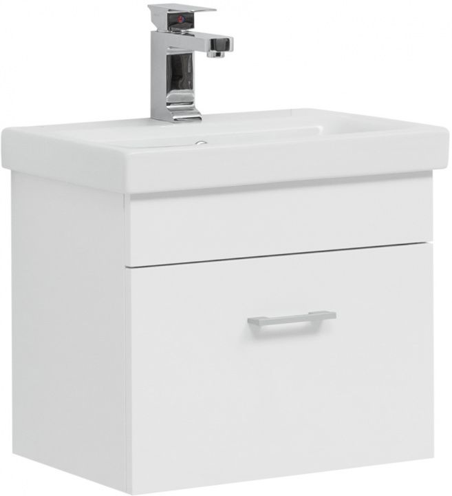 Мебель для ванной Aquanet Нота 50 см (Moduo Slim) белый, цвет хром 246955 Нота 50 см (Moduo Slim) белый - фото 5