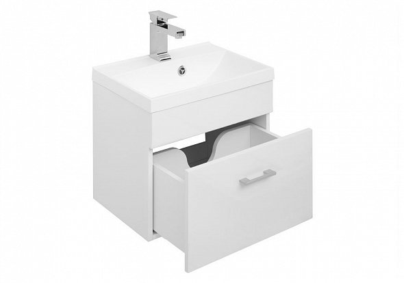 Мебель для ванной Aquanet Нота NEW 50 см подвесная 2 ящика, белая, цвет белый 00231069 - фото 4