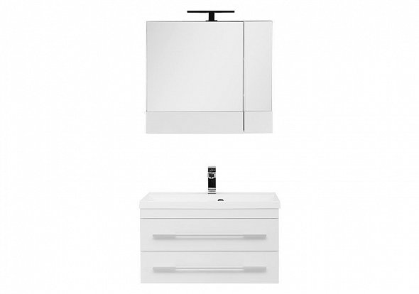 Мебель для ванной Aquanet Нота NEW 75 см подвесная 2 ящика, белая, цвет белый 00231060 - фото 3