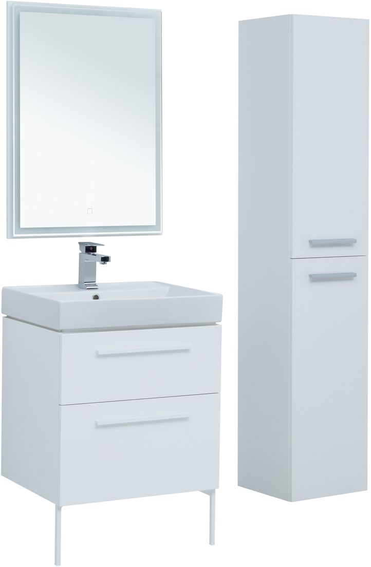 Мебель для ванной Aquanet Nova 60 см белая 2 ящика, цвет белый 242279 - фото 7