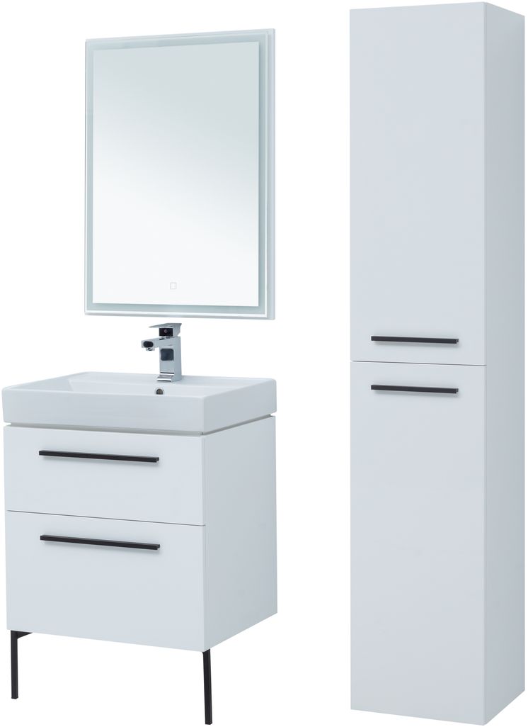 Мебель для ванной Aquanet Nova 60 см белая 2 ящика, цвет белый 242279 - фото 9