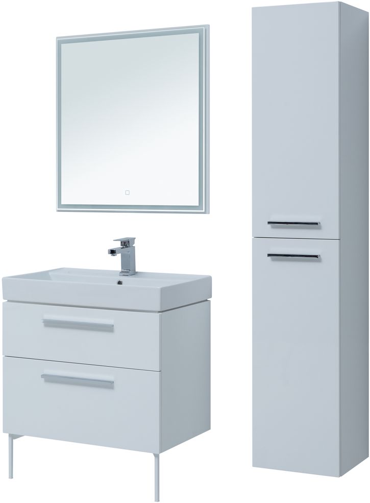Мебель для ванной Aquanet Nova 75 см белая 2 ящика, цвет белый 242262 - фото 3