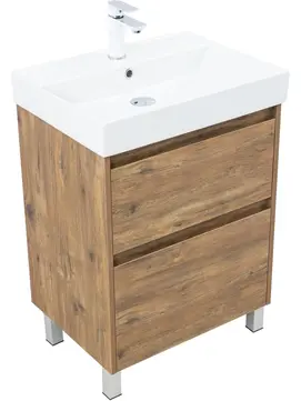 Гарнитур для ванной комнаты Aquanet Nova Lite 2.0 60 см дуб рустикальный, напольная