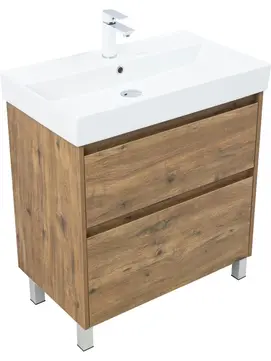 Гарнитур для ванной комнаты Aquanet Nova Lite 2.0 75 см дуб рустикальный, напольная