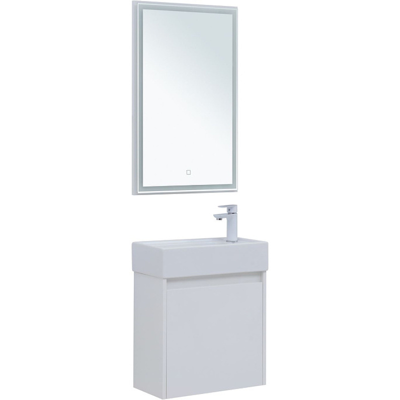 Мебель для ванной Aquanet Nova Lite 50 см подвесная 1 дверца, белая глянцевая, цвет белый 298853 - фото 2