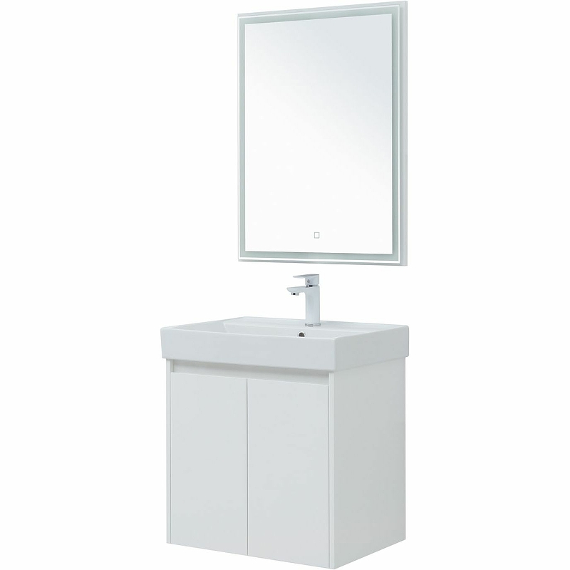 Мебель для ванной Aquanet Nova Lite 60 см подвесная 2 дцерцы, белая глянцевая, цвет белый 298847 - фото 3