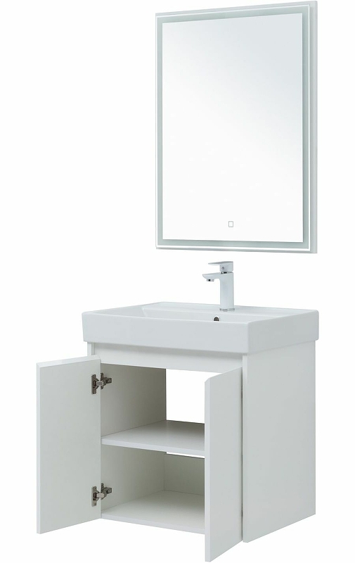Мебель для ванной Aquanet Nova Lite 60 см подвесная 2 дцерцы, белая глянцевая, цвет белый 298847 - фото 6