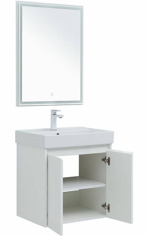 Мебель для ванной Aquanet Nova Lite 60 см подвесная 2 дцерцы, белая глянцевая, цвет белый 298847 - фото 7