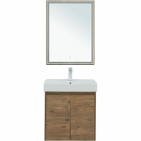 Мебель для ванной Aquanet Nova Lite 60 см подвесная 2 дверцы, дуб рустикальный
