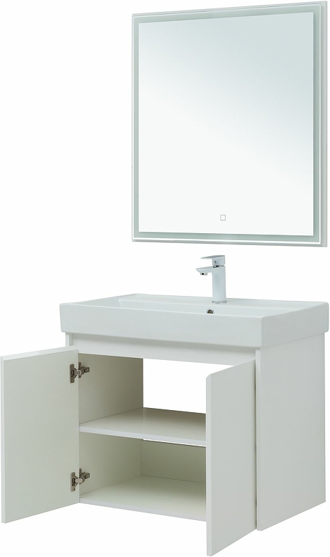 Мебель для ванной Aquanet Nova Lite 75 см подвесная 2 дверцы, белая глянцевая, цвет белый 298850 - фото 7