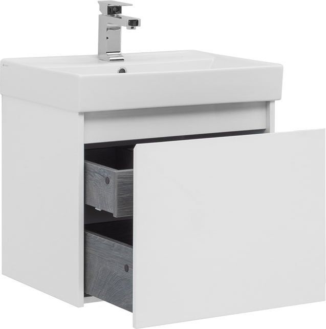 Мебель для ванной Aquanet Nova Lite 60 см белая 1 ящик, цвет белый 242574 - фото 2