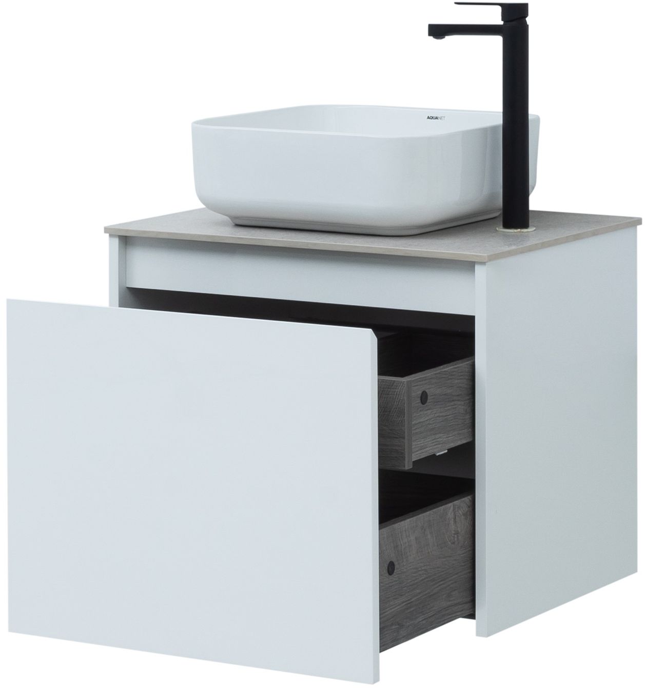 Мебель для ванной Aquanet Nova Lite 60 см белая 1 ящик, цвет белый 242574 - фото 6