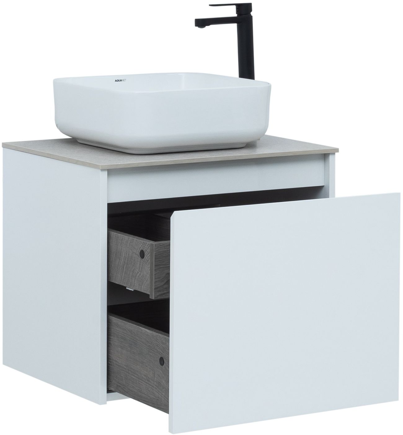 Мебель для ванной Aquanet Nova Lite 60 см белая 1 ящик, цвет белый 242574 - фото 8