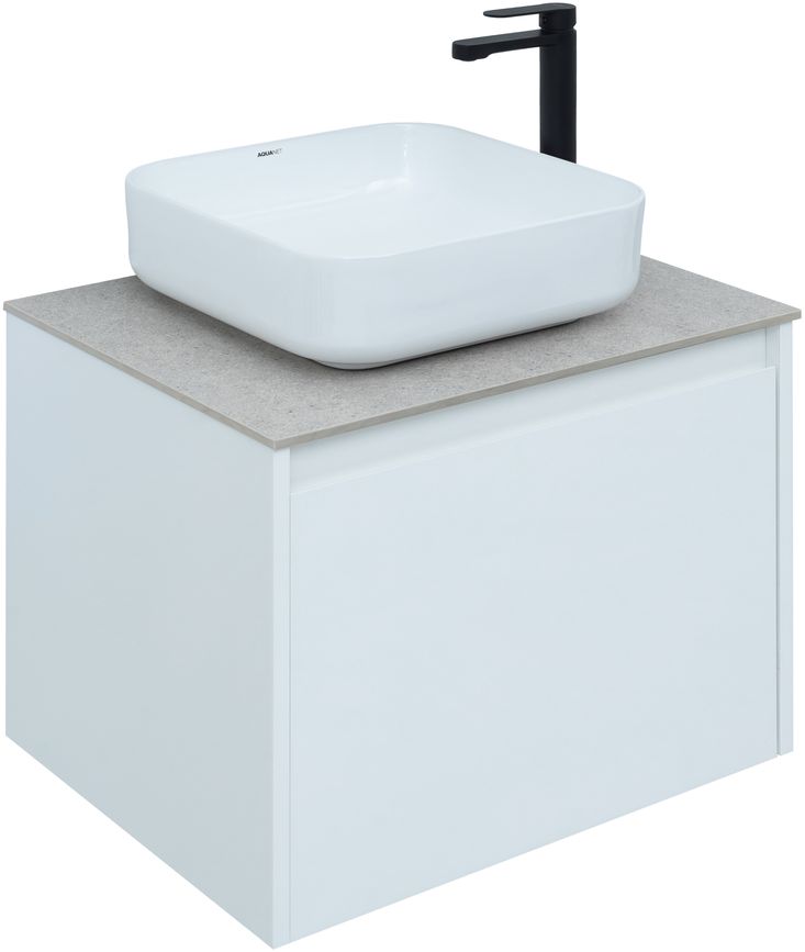 Мебель для ванной Aquanet Nova Lite 60 см белая 1 ящик, цвет белый 242574 - фото 9