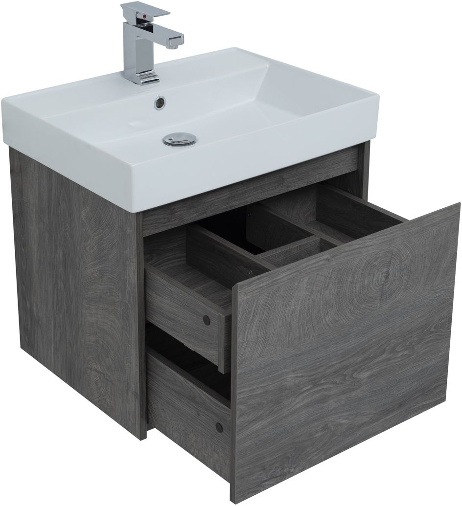 Мебель для ванной Aquanet Nova Lite 60 см дуб рошелье 1 ящик, цвет коричневый 242570 - фото 6