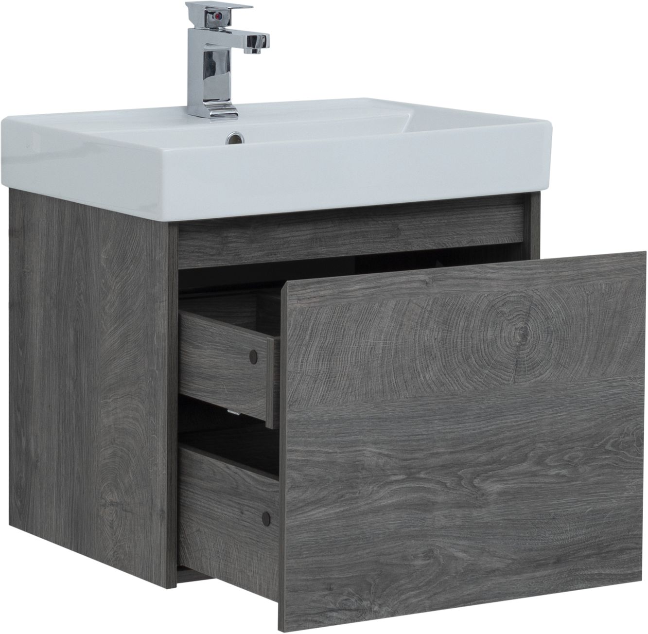 Мебель для ванной Aquanet Nova Lite 60 см дуб рошелье 1 ящик, цвет коричневый 242570 - фото 9