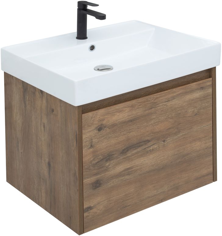Мебель для ванной Aquanet Nova Lite 60 см дуб рустикальный 1 ящик, цвет коричневый 249511 - фото 4