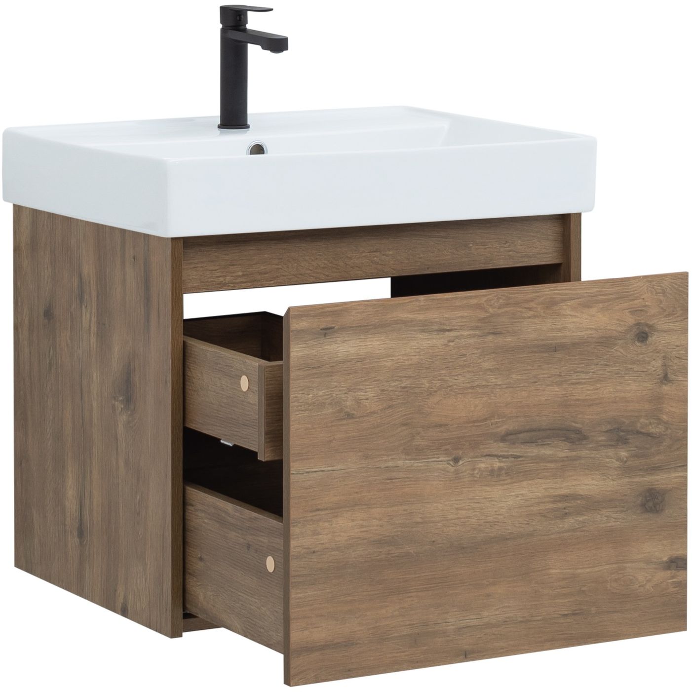Мебель для ванной Aquanet Nova Lite 60 см дуб рустикальный 1 ящик, цвет коричневый 249511 - фото 5