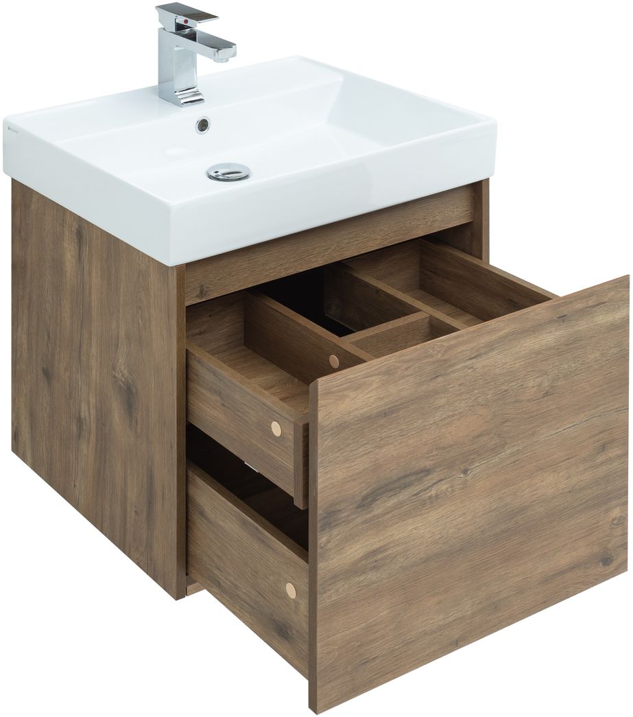 Мебель для ванной Aquanet Nova Lite 60 см дуб рустикальный 1 ящик, цвет коричневый 249511 - фото 11