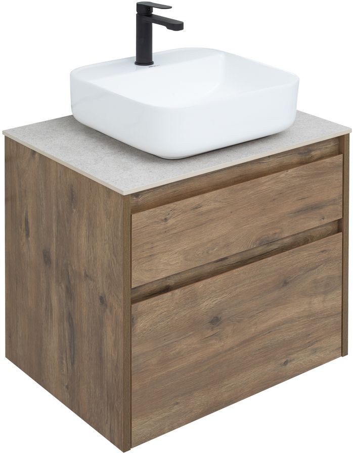Мебель для ванной Aquanet Nova Lite 60 см дуб рустикальный 2 ящика, цвет коричневый 249512 - фото 2